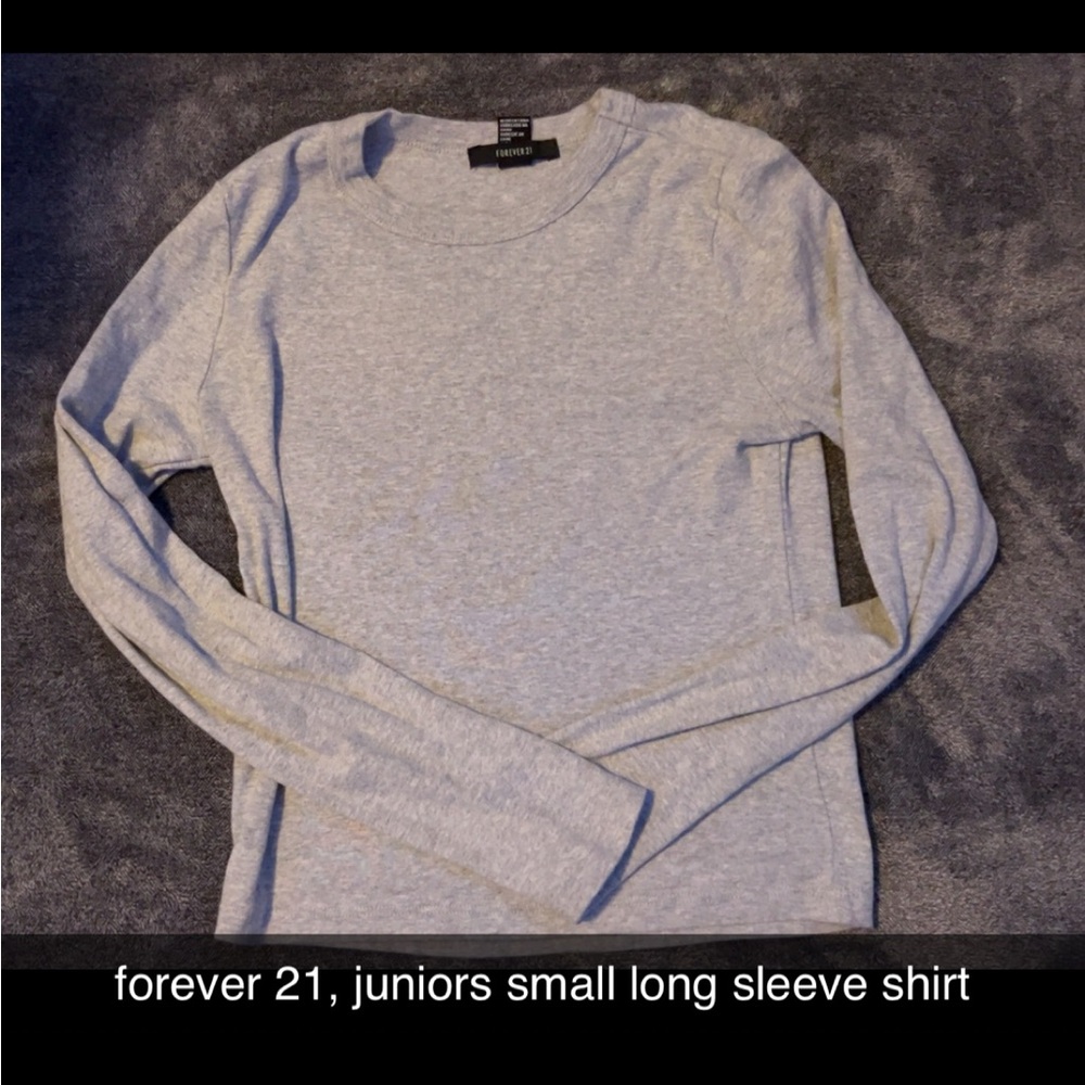 long sleeve gray shirt